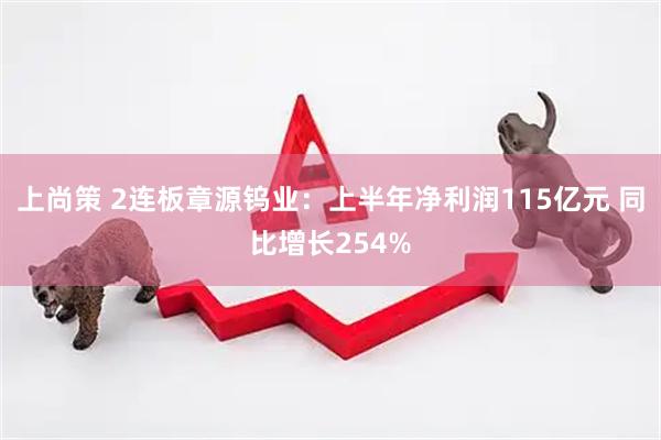 上尚策 2连板章源钨业：上半年净利润115亿元 同比增长254%